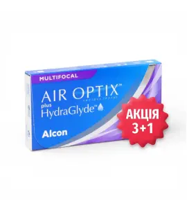 Контактные линзы Air Optix plus HydraGlyde Multifocal  — набор 4 линзы по цене 3