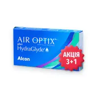 Контактные линзы Air Optix plus HydraGlyde (месяц) 4 линзы по цене 3