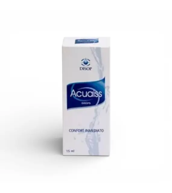 Зволожуючі краплі для очей Acuaiss Drops 15 мл з гіалуроновою кислотою (для лінз) — Disop