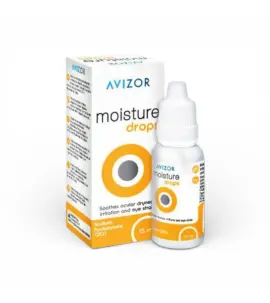 Зволожуючі краплі для очей Avizor Moisture Drops 15 мл з гіалуроновою кислотою (для контактних лінз)