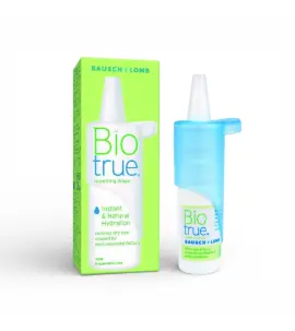 Зволожуючі краплі для очей Biotrue Drops 10 мл з гіалуроновою кислотою 0,24% (без консервантів) — Bausch+Lomb