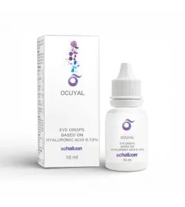 Зволожуючі краплі для очей Schalcon OCUYAL 10 мл з гіалуроновою кислотою 0,13% (для контактних лінз)