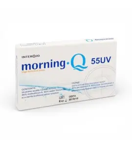 Контактні лінзи Interojo Morning Q 55UV 1 шт (щомісячні, гідрогелеві, UV)