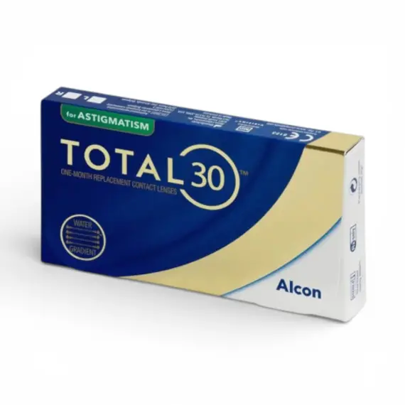 Контактні лінзи Total 30 for Astigmatism (торичні, 3 шт.)