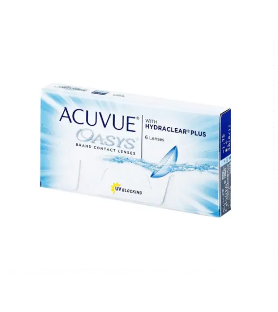 Контактні лінзи Johnson & Johnson ACUVUE OASYS with HYDRACLEAR Plus 6 шт (двотижневі, силікон-гідрогелеві)