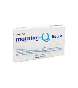 Контактні лінзи Interojo Morning Q 55UV 1 шт (щомісячні, гідрогелеві, UV)