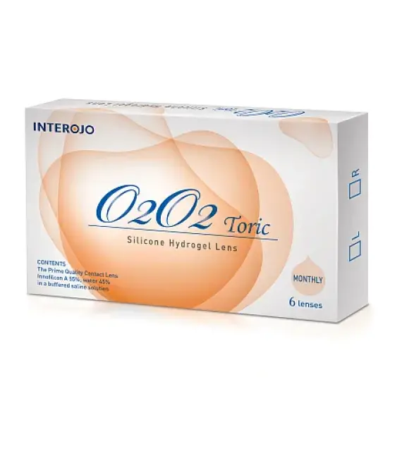 Контактні лінзи O2O2 Toric Interojo 1 шт (місяць, торичні)