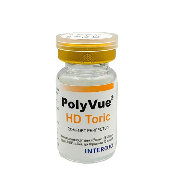 Контактні лінзи PolyVue HD Toric Likon 1 шт (торичні, на 3 місяці)
