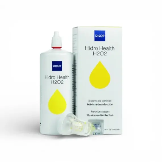 Розчин для контактних лінз Disop Hidro Health HA (60 мл / 360 мл) + антибактеріальний контейнер з іонами срібла