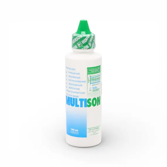 Розчин для контактних лінз Henson Multison (100 мл / 240 мл / 375 мл) — багатофункціональний