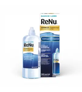 Розчин для контактних лінз ReNu Advanced 360 мл (Bausch + Lomb) — багатоцільовий