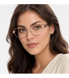 Оправа для окулярів металева Louis Berry LB PERFETTO P 4212 C3 бордово-золотиста